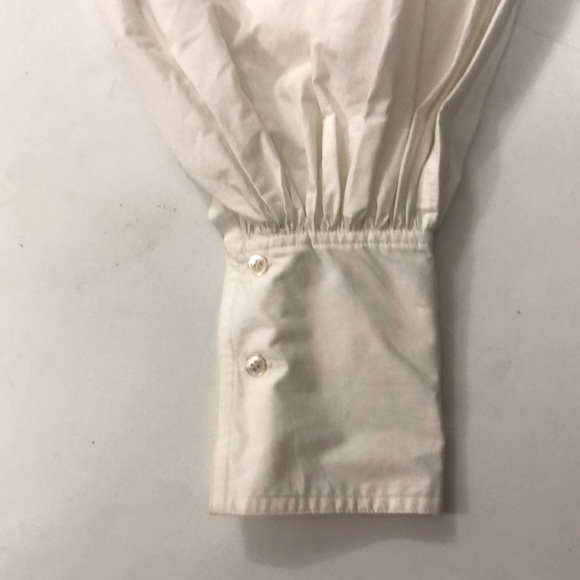 Lee Mathews 0 Dress White Cotton Long Sleeve Open Back Pockets Long Excellent - Picture 5 of 12